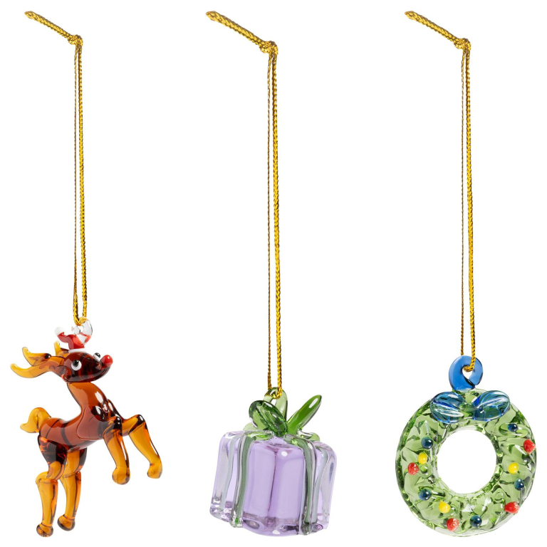 &klevering Merry kerstbal ornament set van 3 #1