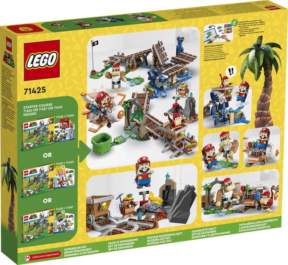 LEGO®SUPER MARIO™ 71425 - ENSEMBLE D'EXTENSION COURSE DE CHARIOT DE MINE DE DIDDY KONG