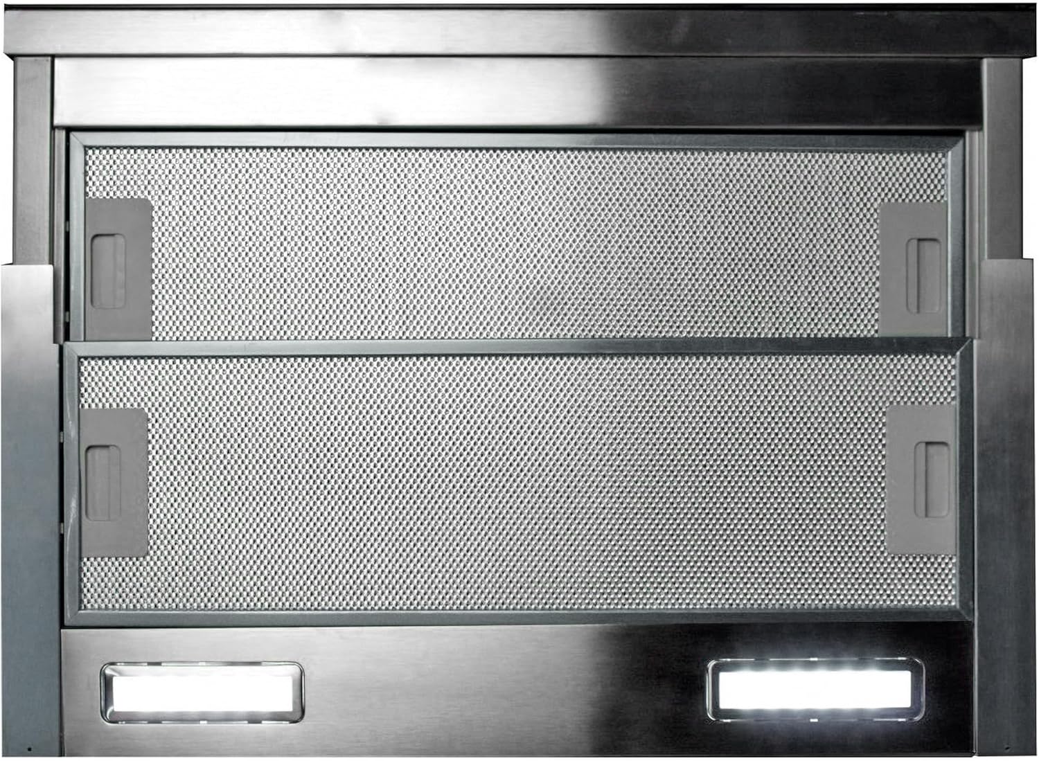 Kaiser Einbau Dunstabzugshaube EA 644 Eco Flachschirmhaube 60 cm, Edelstahl Schwarzglas, Air Power 910 m³/h, TouchControl, LED, Umluft Abluft, Metallfilter, Umlufthaube inklusive Aktivkohlefilter