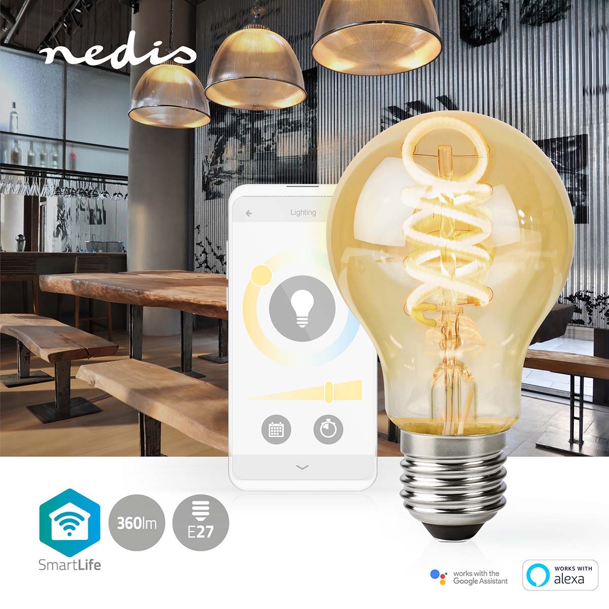 Nedis WIFILRT10A60 SmartLife LED Filamentlamp