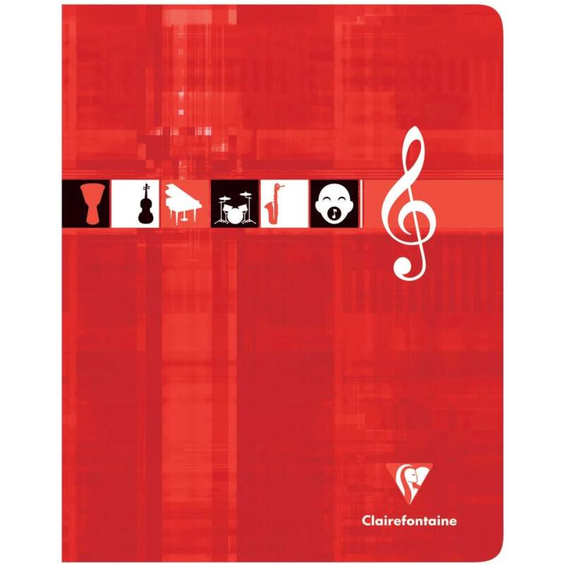 Cahier Musique & Chant piqué 17x22 cm 56 pages petits carreaux - Assortis