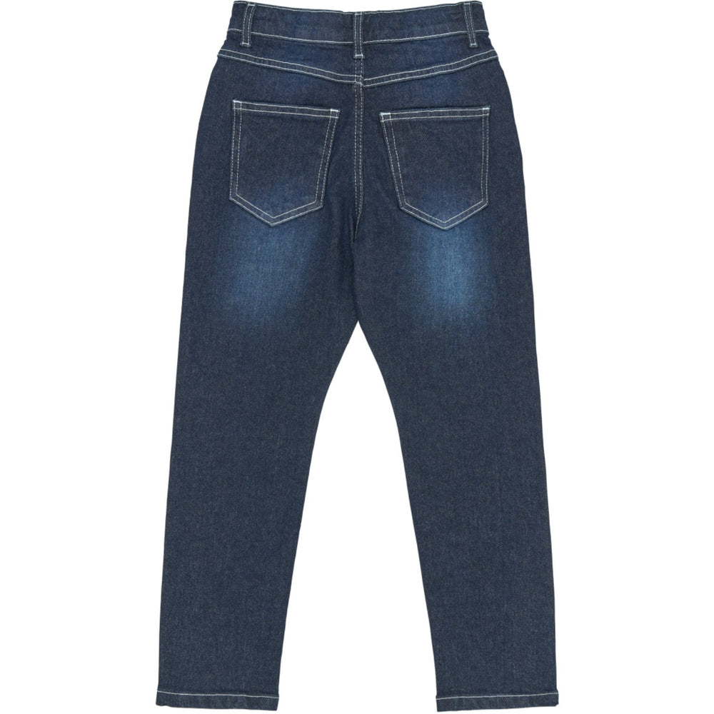 Køb The New Dark Blue Denim Tnjosh Tapered Fit Jeans