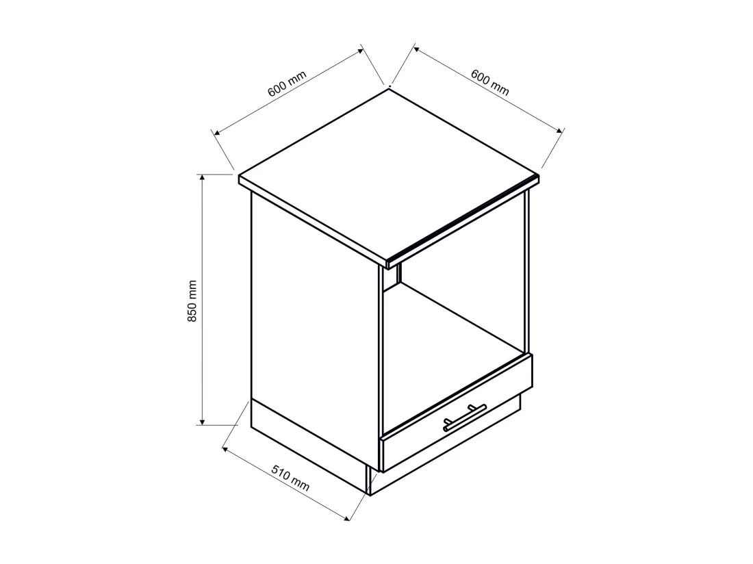 Cuisine complète MILA 8 éléments couleur chêne Artisan avec plan de travail inclus - Longueur 240 cm