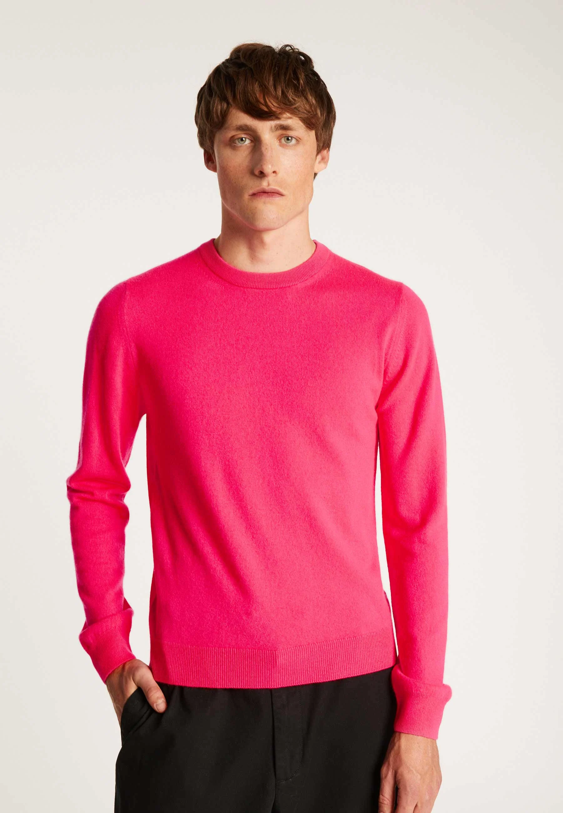 EVAINAH24 - Pull col rond en cachemire | Rose