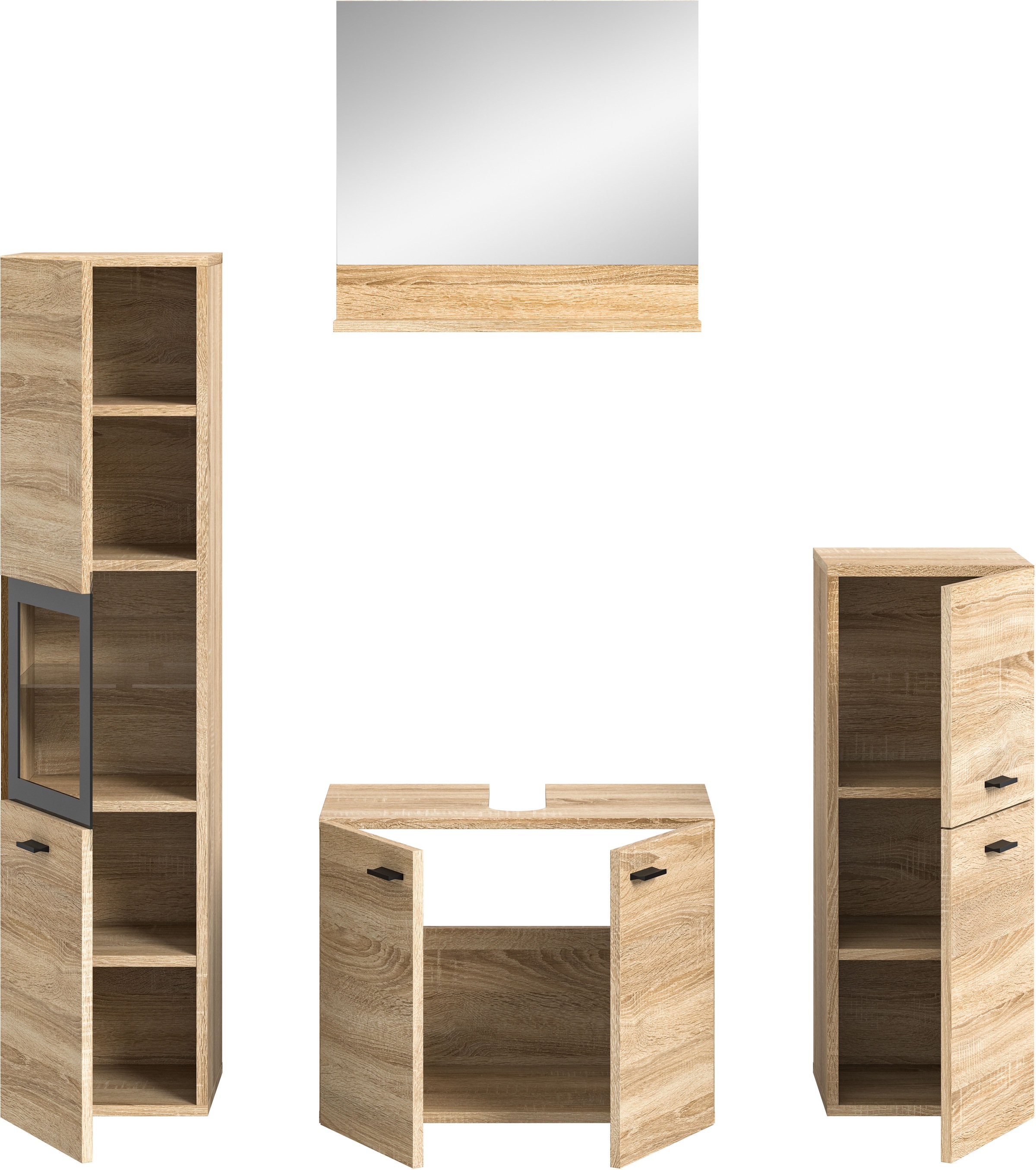 welltime Badmöbel-Set »Tampa, Breite 137cm, 4-teilig« 4 Stk. tlg.