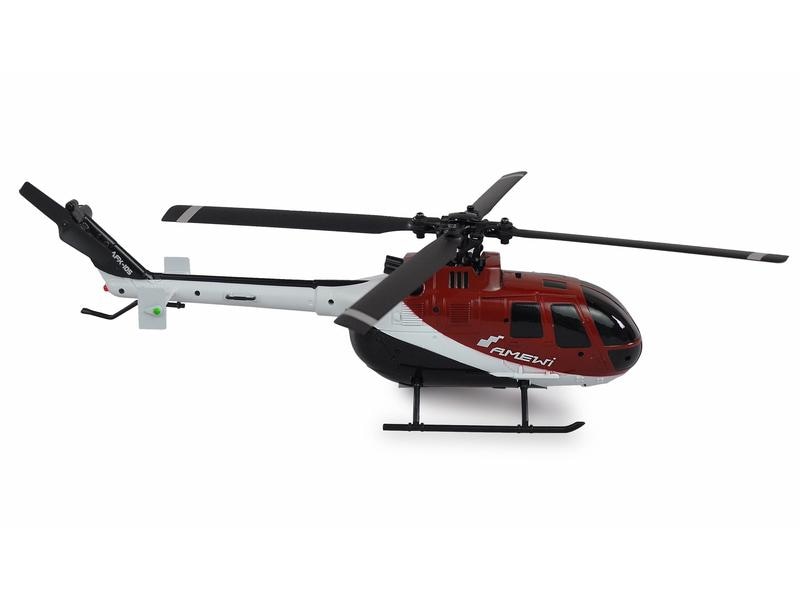 Amewi Helikopter AFX-105 X Rot, 4-Kanal RTF Bo 105 Single-Rotor Heli für Einsteiger