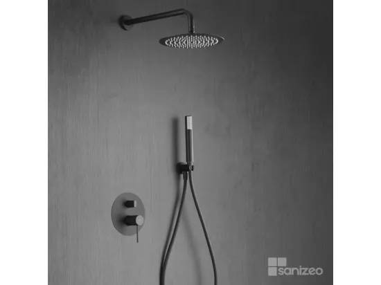 Colonne de Douche anti-calcaire Encastrée Black Gun Métal IMEX LINE GPD038/BGM