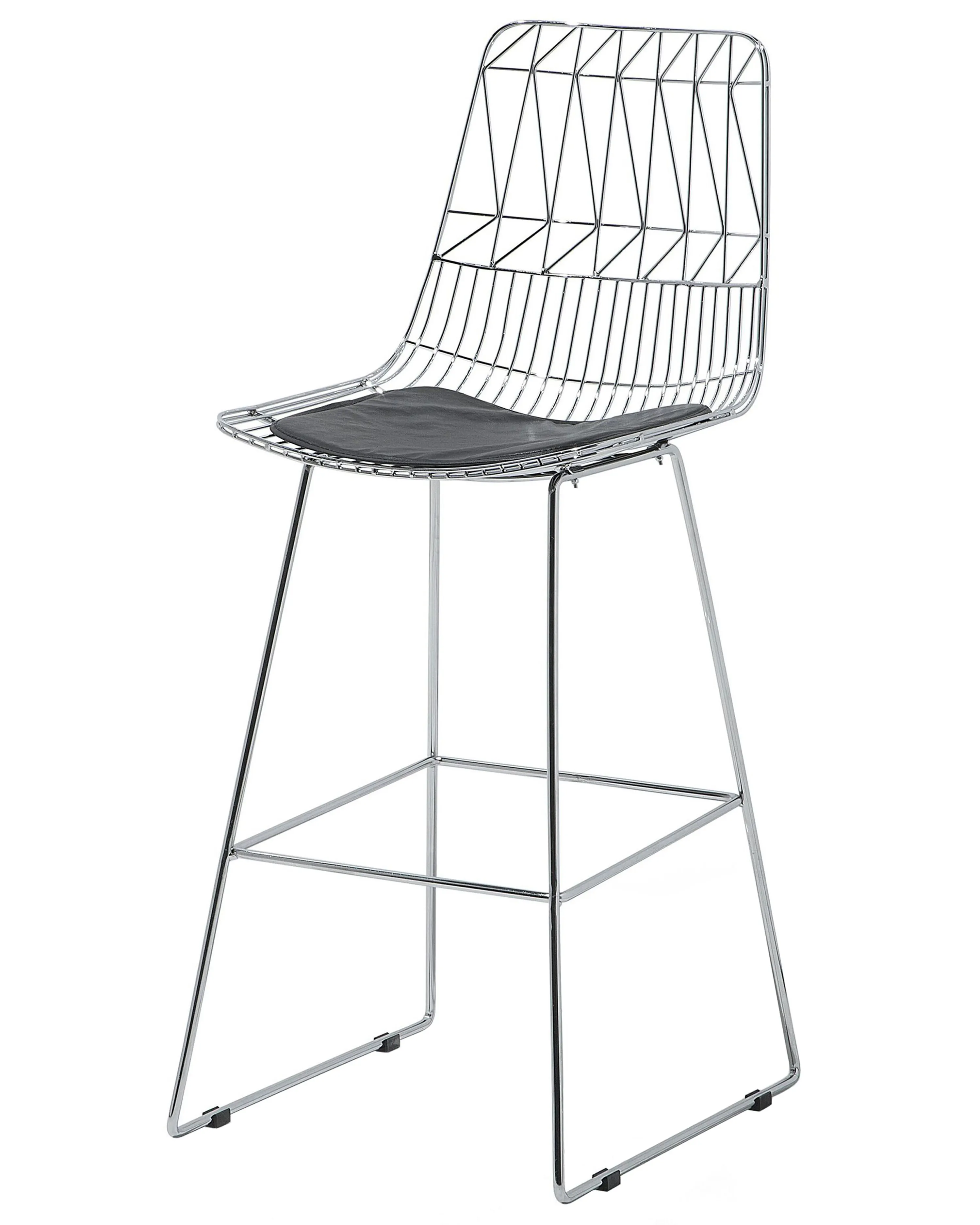 Set van 2 barstoelen PRESTON Metaal Zilver