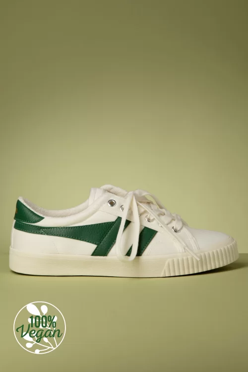 Gola Mark Cox tennissneakers in gebroken wit en donkergroen