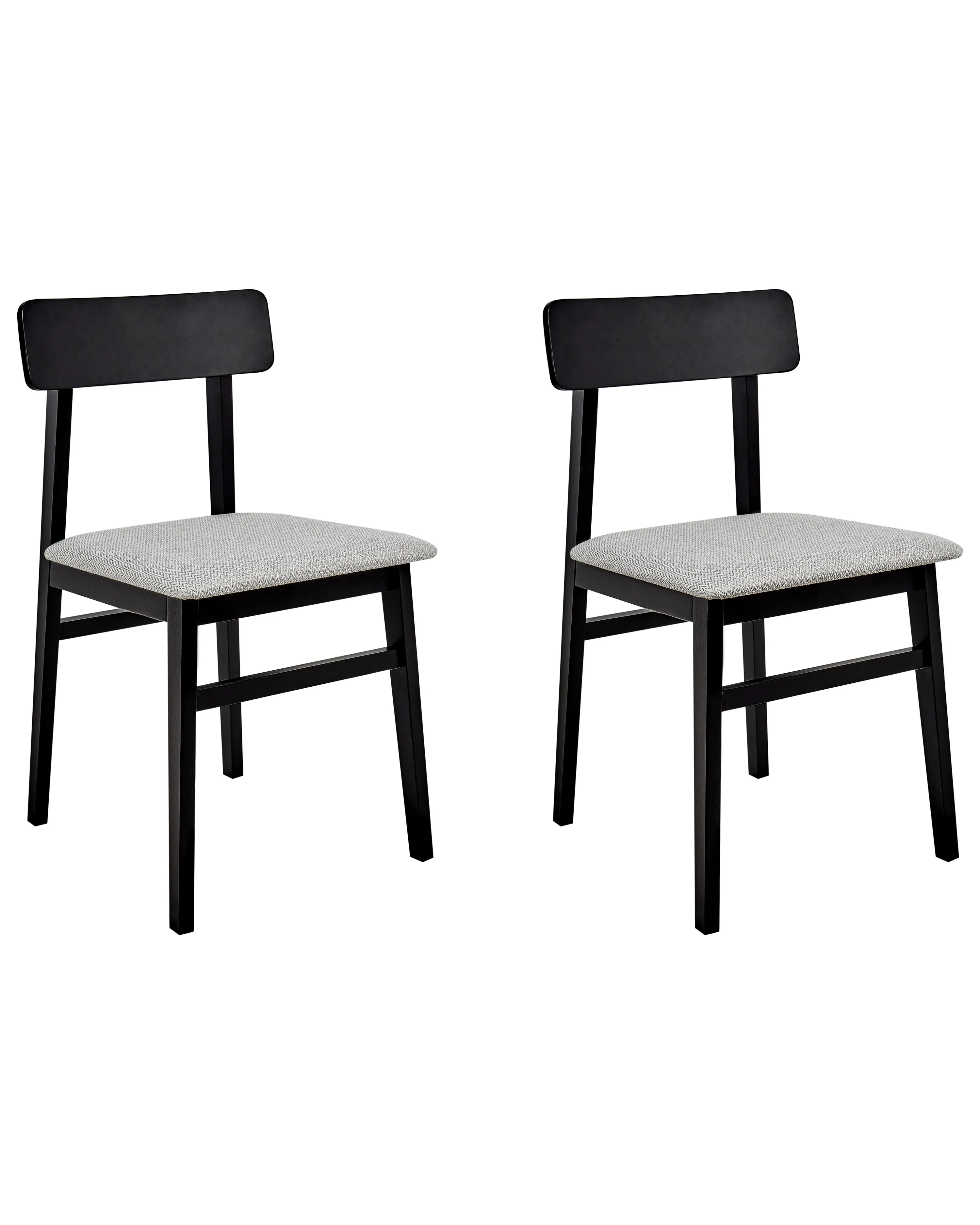 Set van 2 eetkamerstoelen STACY Hout Lichtgrijs