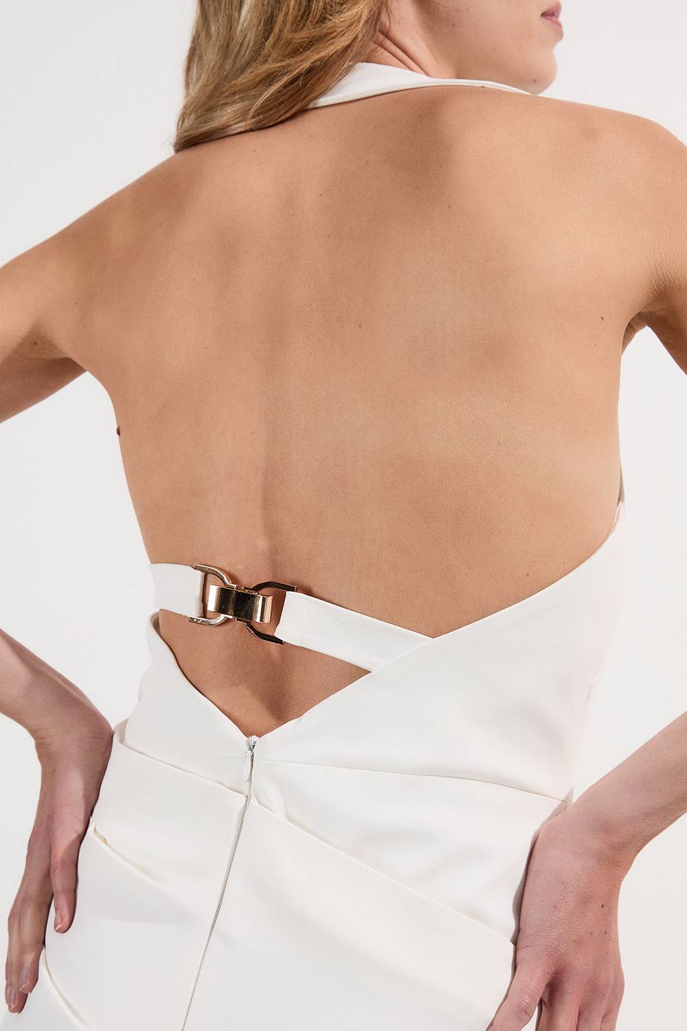 KarenMillen Robe midi dos asymétrique tailleur soignée