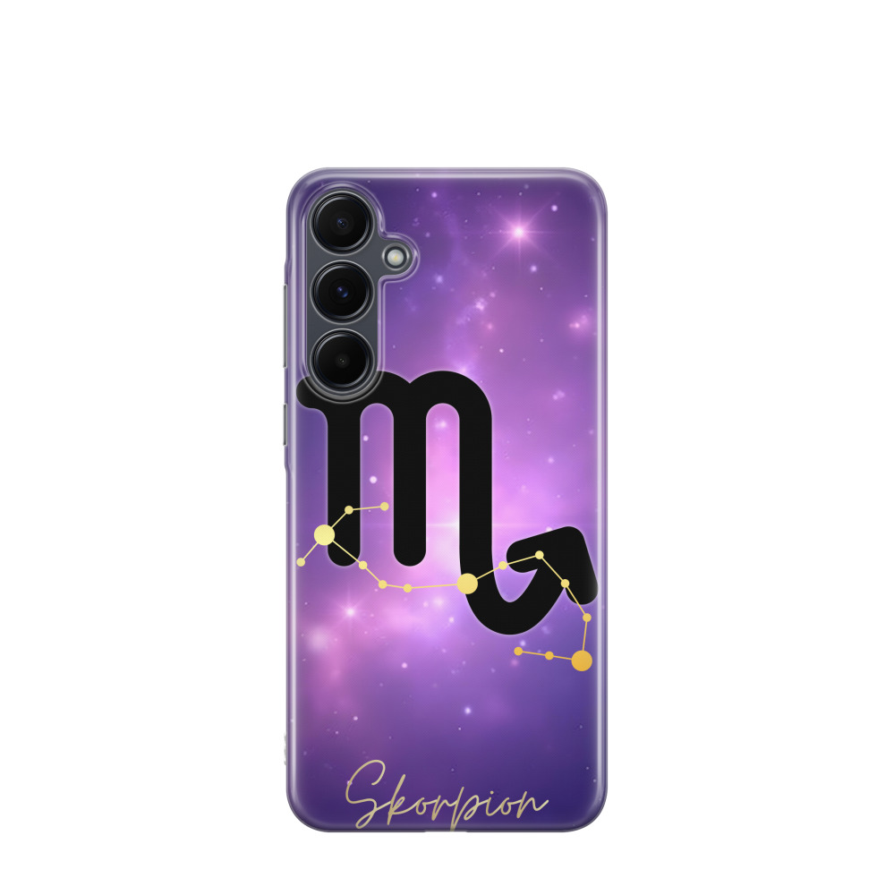 Samsung Galaxy A55 Gummi Hülle Skorpion 1 - Lila-Violett