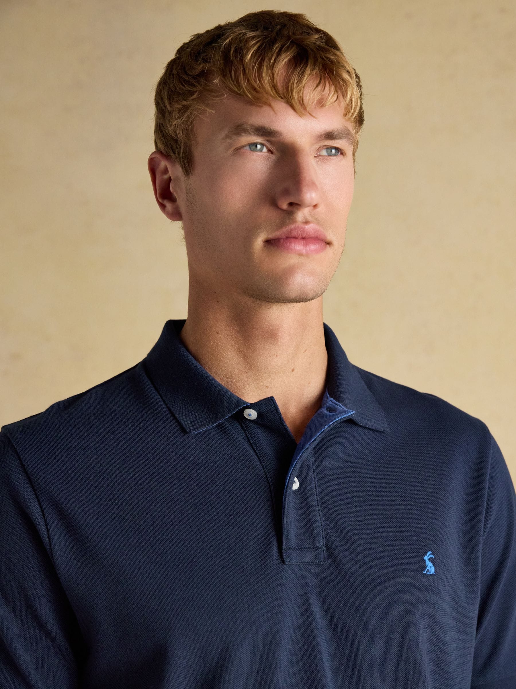 Marineblauw - Joules Woody pigué poloshirt van katoen
