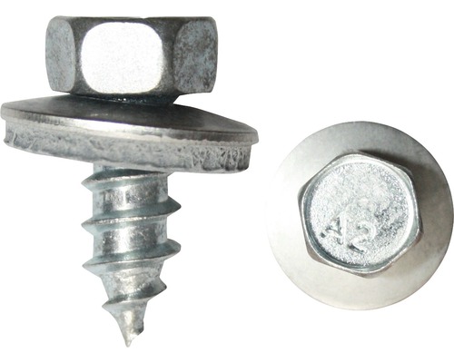 Gevelconstructieschroef met afdichtring 6,5x38 mm RVS A2, 200 stuks