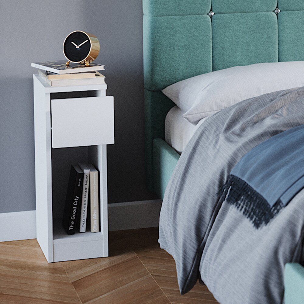 Vicco Nachtschrank Nachttisch Beistelltisch Enton Weiß Kommode Schublade 2er Set