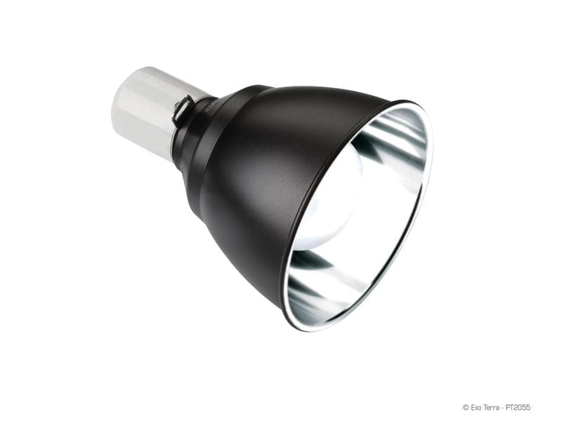 Exo Terra Reflektorlampe UV Light Dome, Ø 14 cm Keramikfassung mit hochglanzverspiegelte Aluminiumreflektor