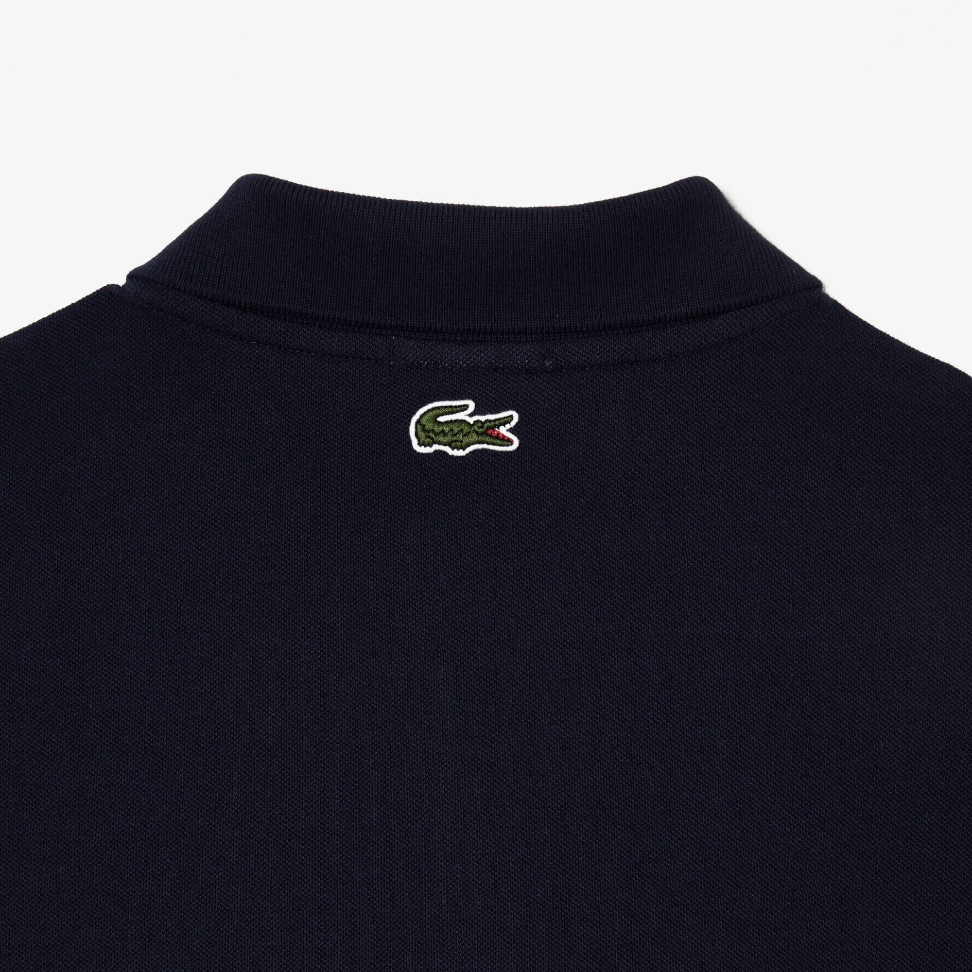 Polohemd mit LACOSTE-Signatur-Aufdruck Kurze Ärmel - Blau - Lacoste - Unisex