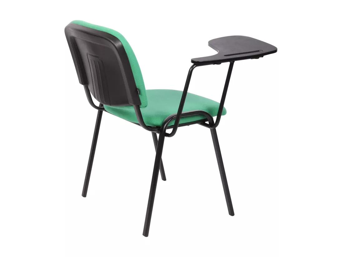 Chaise de salle à manger - Tissu & Métal noir mat - Vert - Ken mit Klapptisch