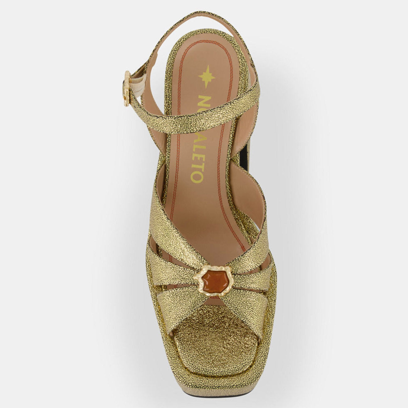 Nodaleto Sandales Clea dorées - Talon 11 cm