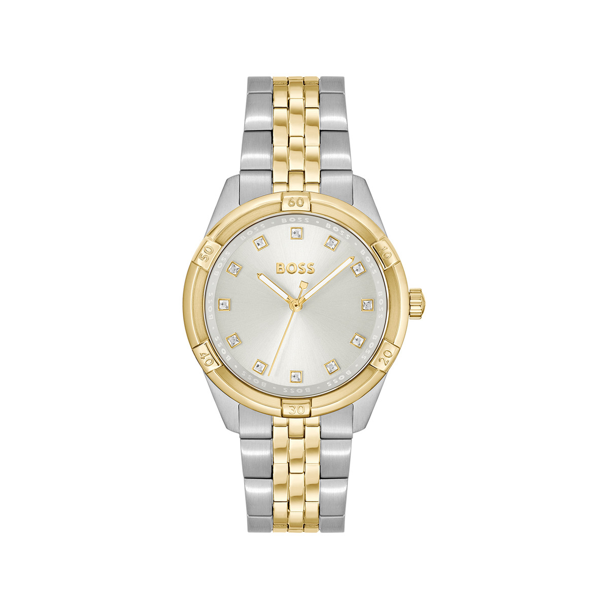 Montre BOSS Sport Lux femme bracelet acier bicolore jaune