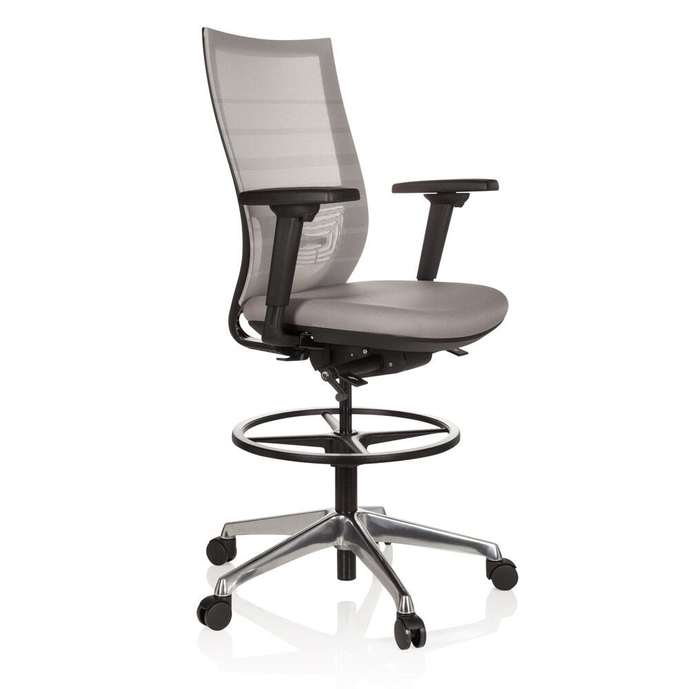 Counterstuhl TOP WORK 98 Stoff/Netzstoff mit Armlehnen (höhenverstellbar) hjh OFFICE