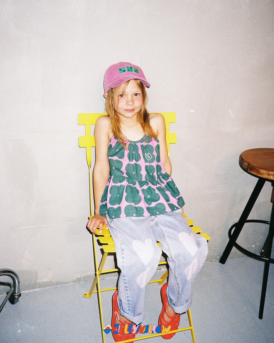Jelly Mallow blauwe jelly mallow mom jeans heart denim pants