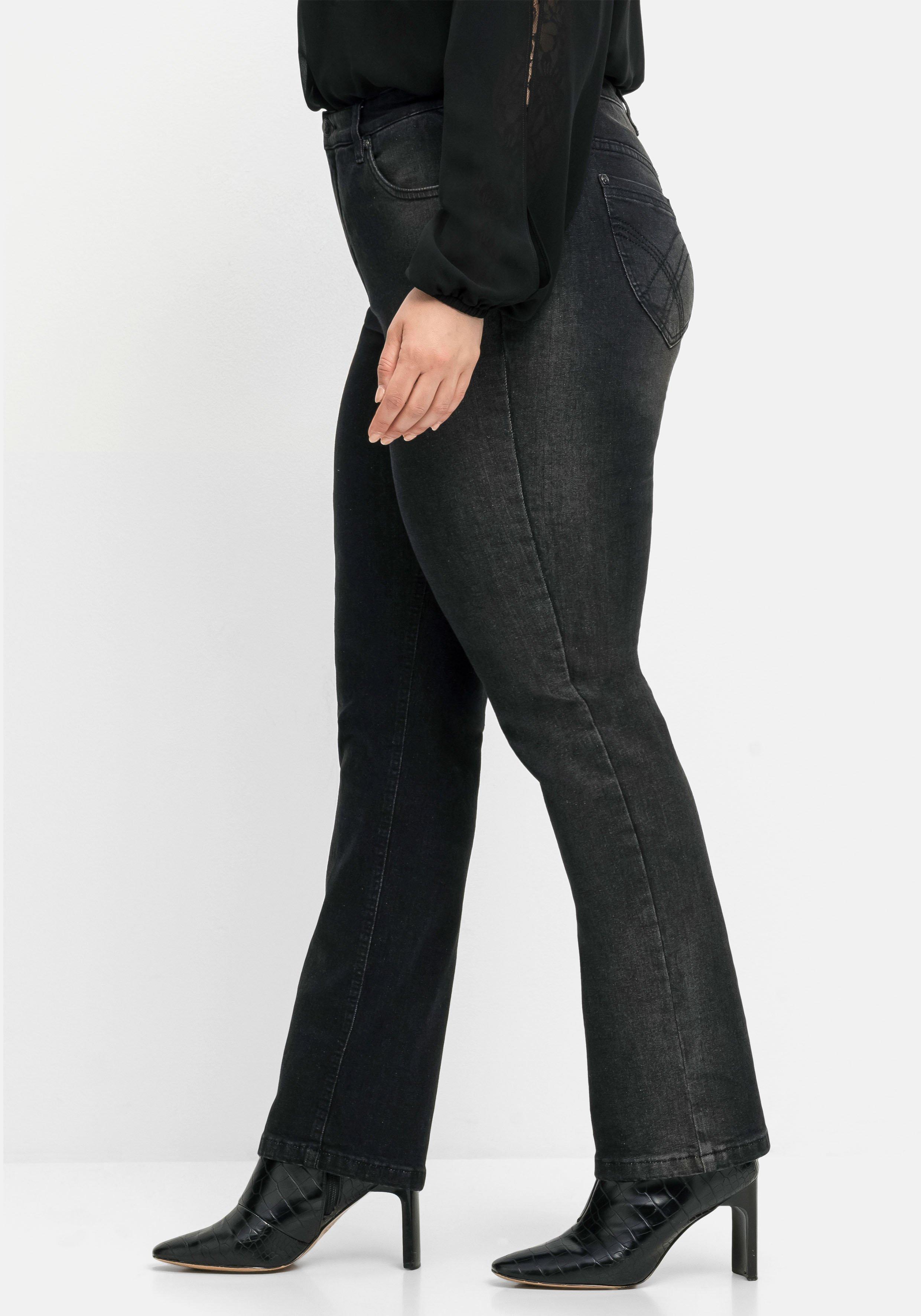 Gerade Jeans mit Wascheffekten