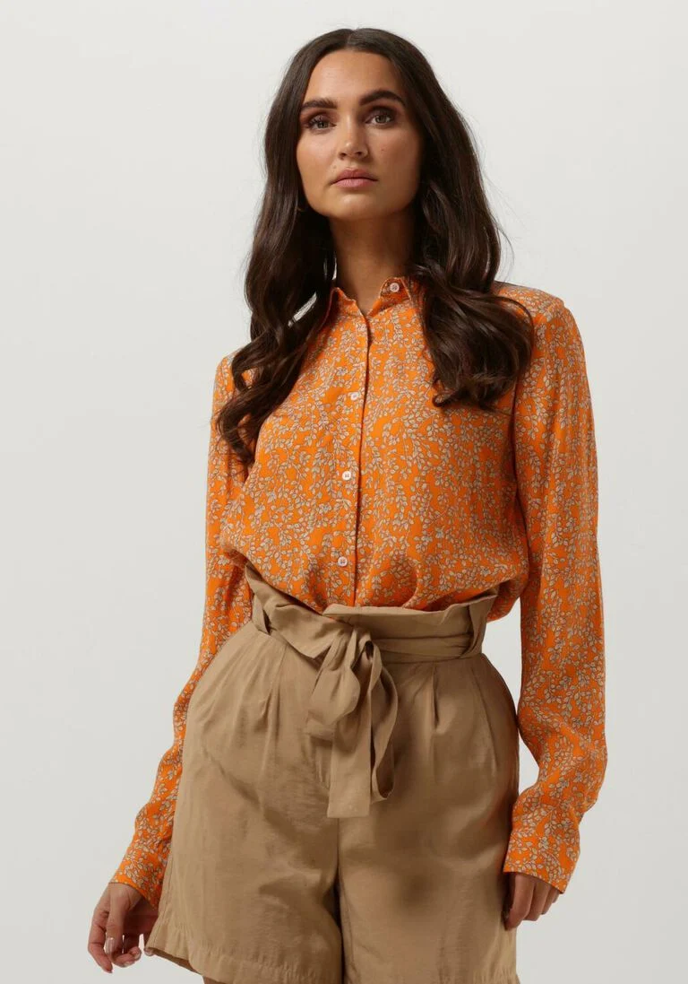 MODSTR\u00D6M oranje modstr&ouml;m blouse corinna md print shirt