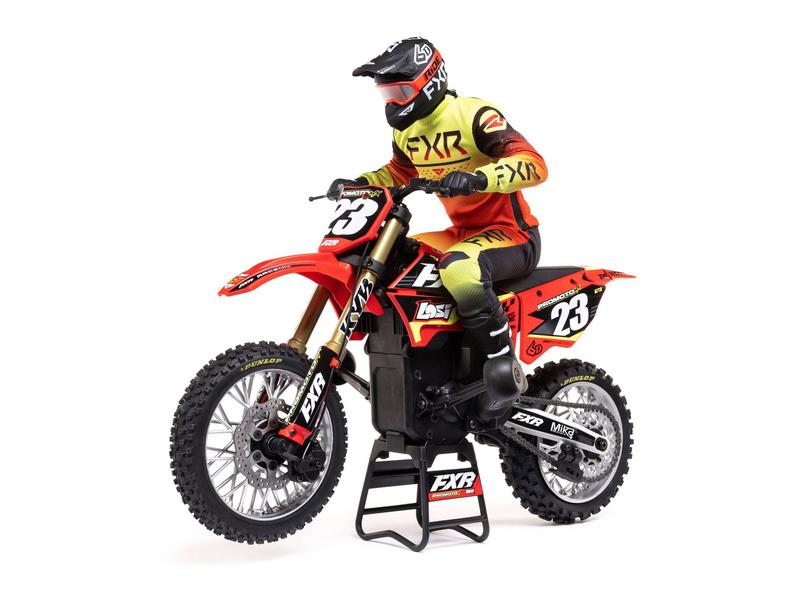 Team Losi Motorrad Promoto MX Rot, ARTR, 1:4 Leistungsstarkes RC Motocross Bike