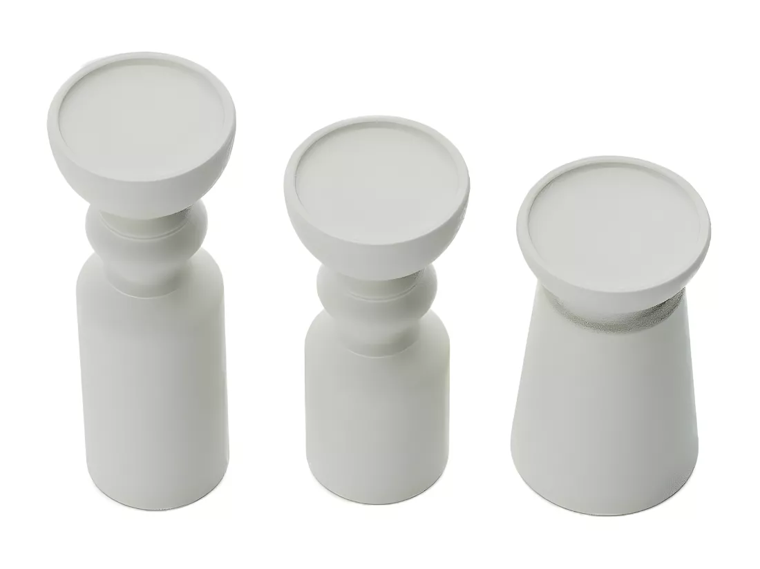 BOSTON - Set de 3 bougeoirs bois design