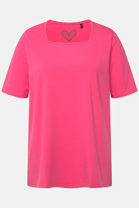 T-Shirt, A-Linie, Carree-Ausschnitt, Halbarm