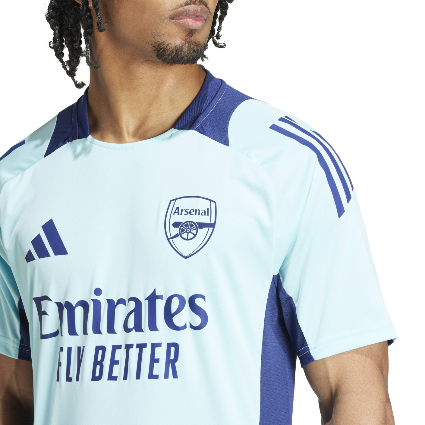 Adidas Arsenal Trainingsshirt 2024-2025 Lichtblauw Donkerblauw