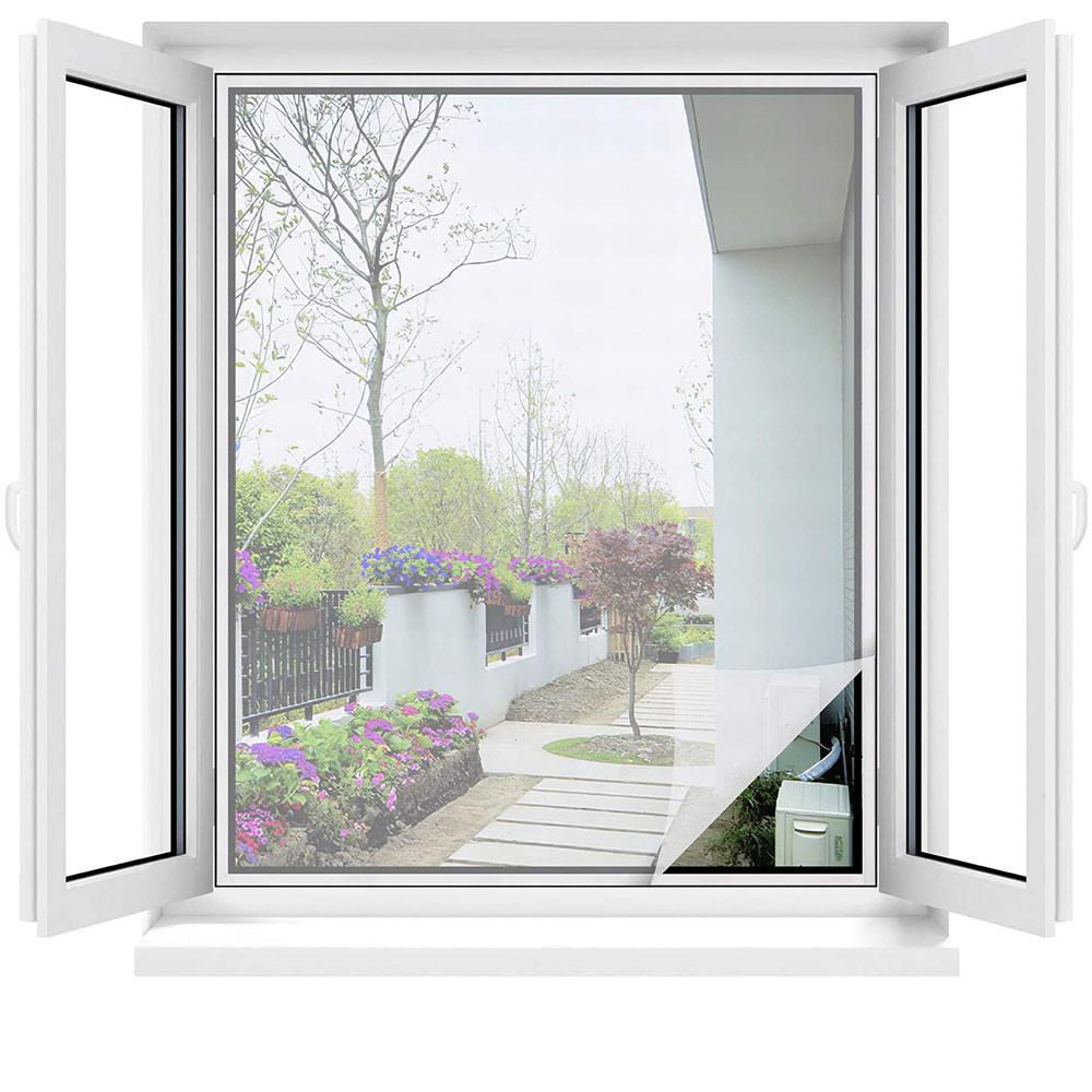 (150x200cm) Universal Fenster Insektenschutz Fliegenvorhang Zuschneidbar Moskitonetz   Montageband - Weiss