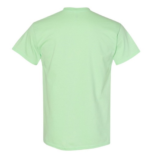Camiseta básica de manga curta Gildan Heavy Cotton, 100% algodão grosso.