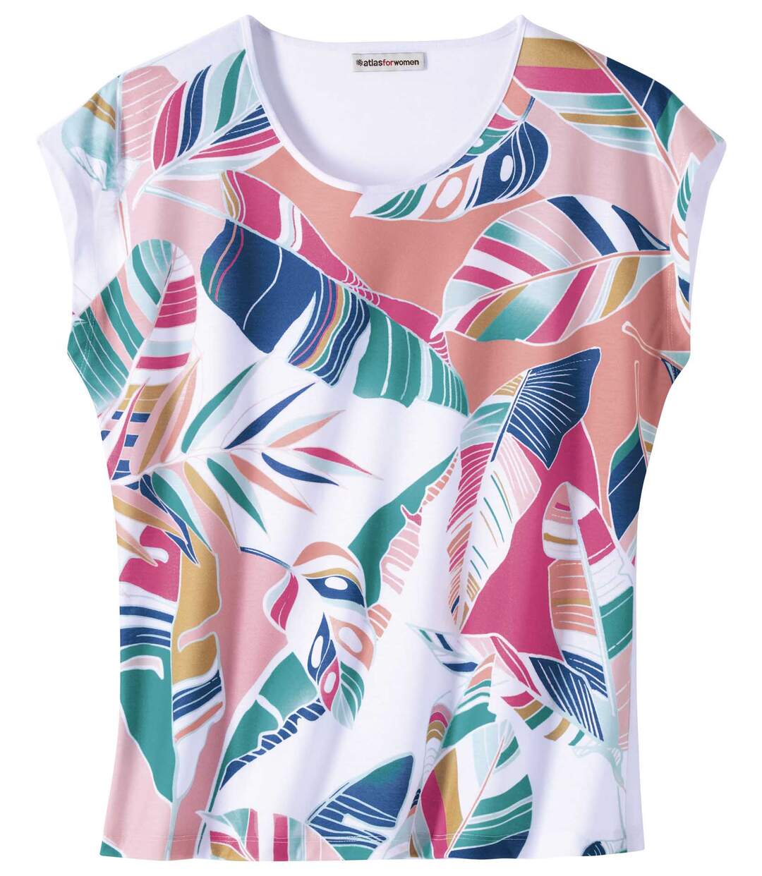 Tee-Shirt Imprimé Feuillage Stylisé