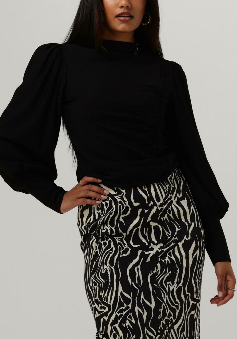 zwarte gestuz blouses rifagz puff blouse noos