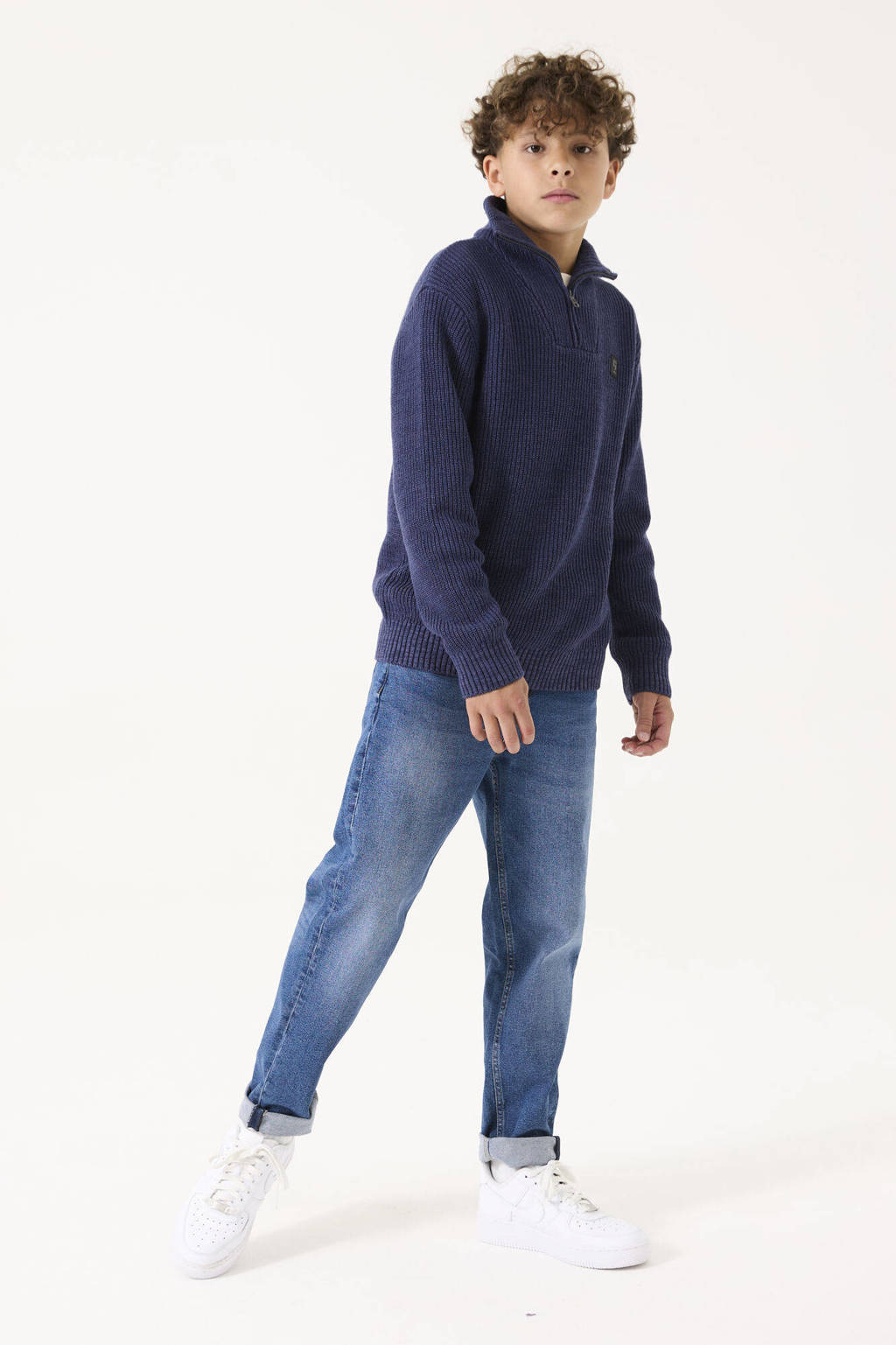 Garcia gebreide trui blauw