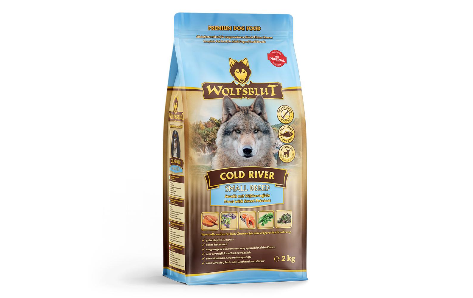 Trockenfutter Dog Small Breed Cold River Adult, 7.5 kgAlleinfuttermittel für ausgewachsene Hunde kleiner Rassen