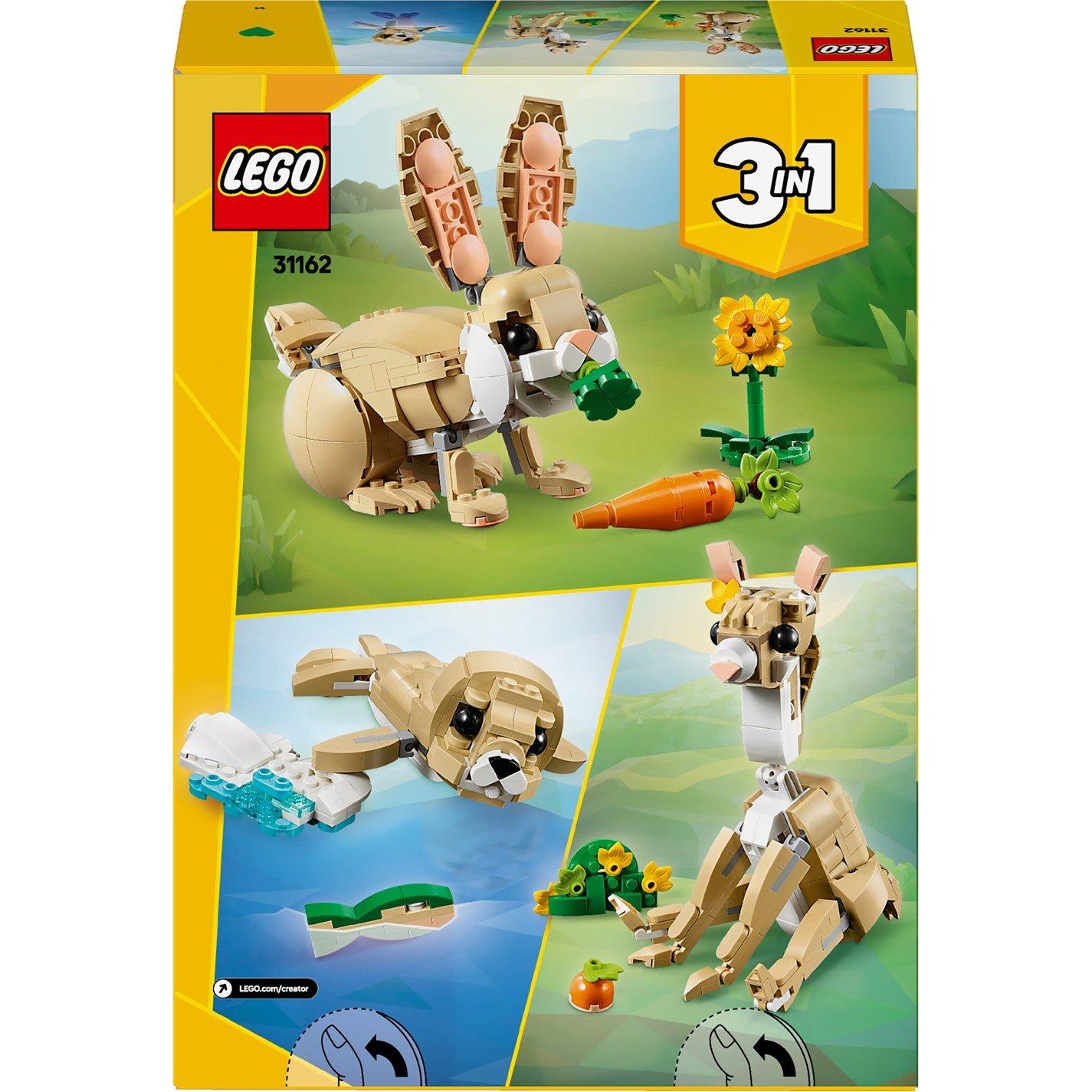 LEGO LEGO Creator 3in1 Cute Bunny Toy Animal Set 31162
