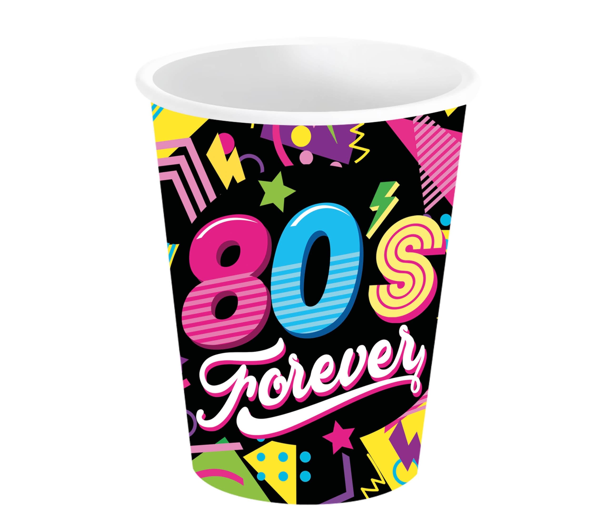 Neon 80S Bekers 240ml 6st