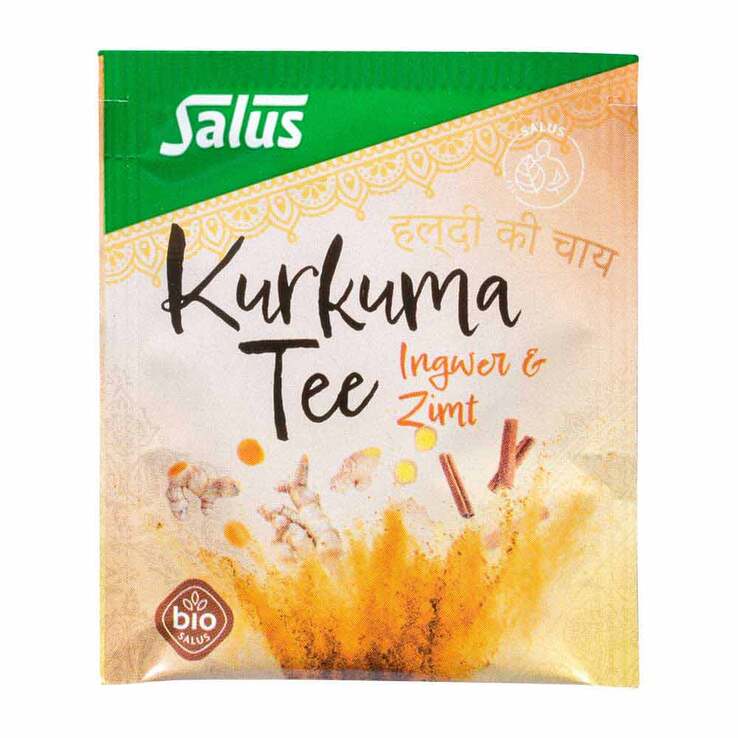 Kurkuma Tee Ingwer & Zimt Bio Salus Filterbeutel, 15 St