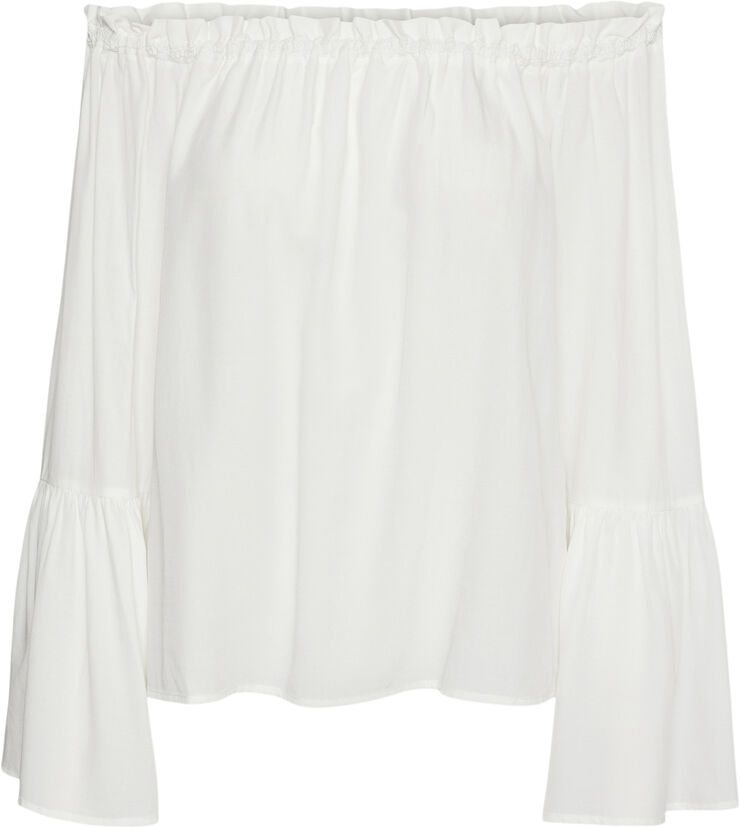 Something New SNISA LS OFF SHOULDER TOP - DSQ Star white