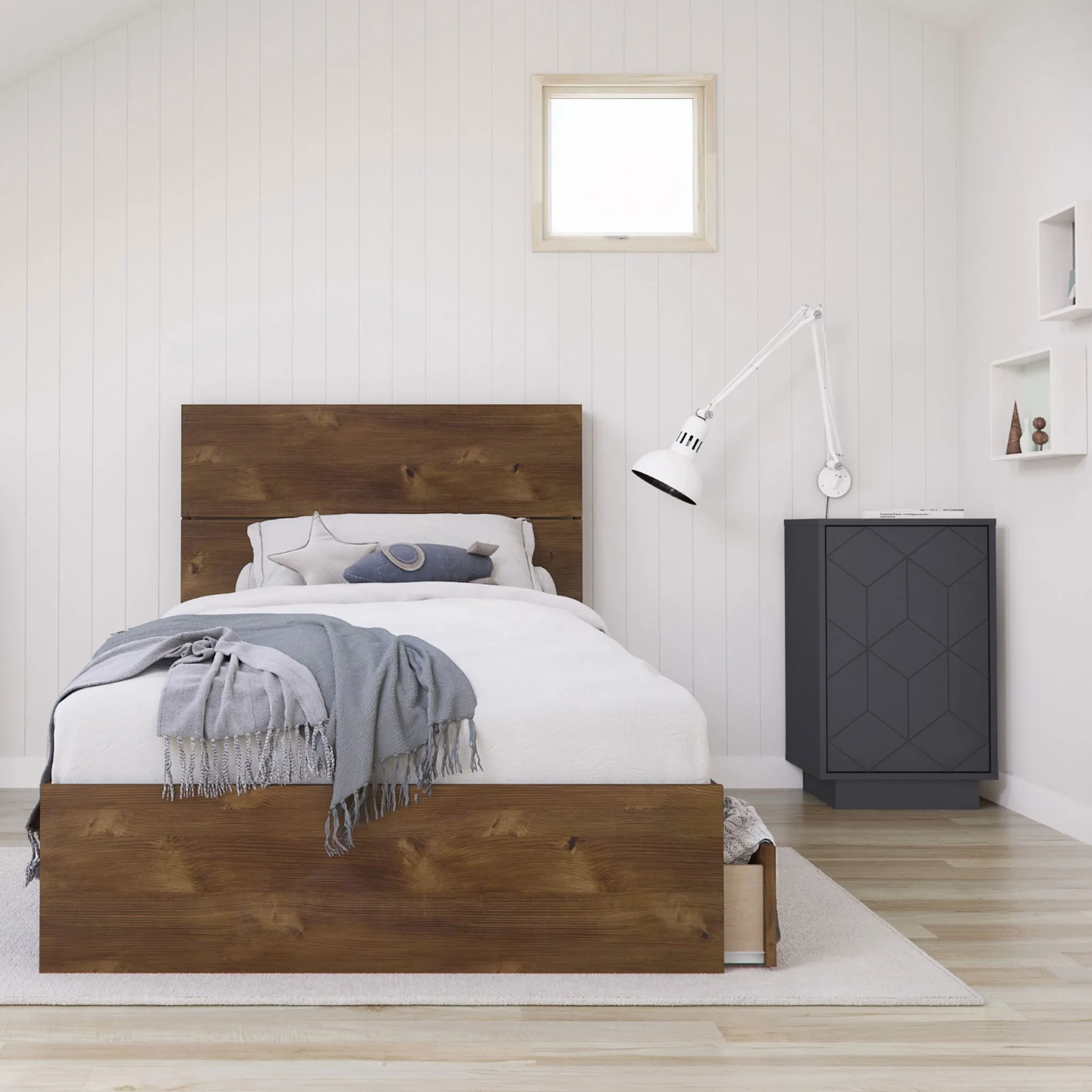 Nexera Table de Nuit - Gris Charbon