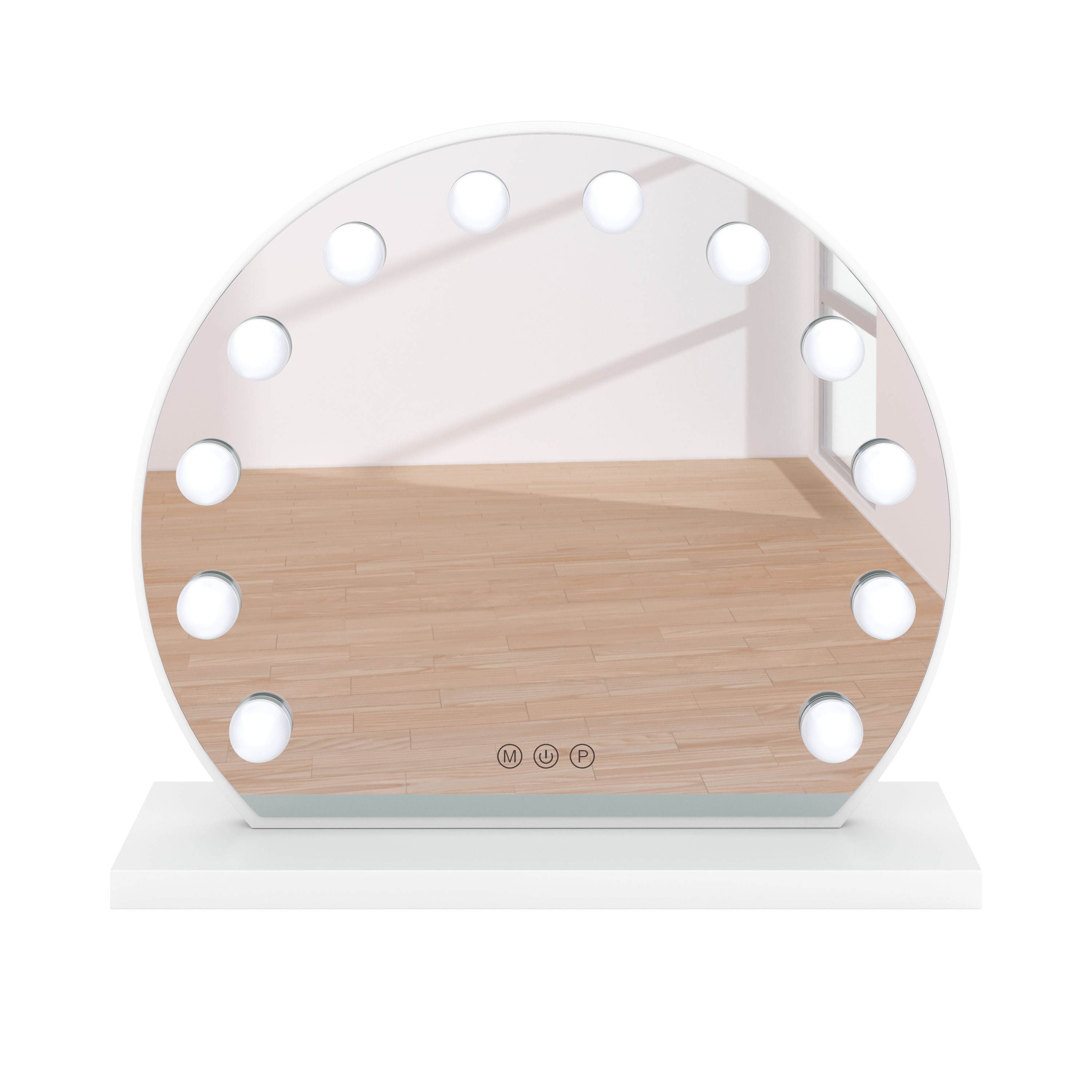 LED Spiegel EMMI rund 45 x 12 cm weiss