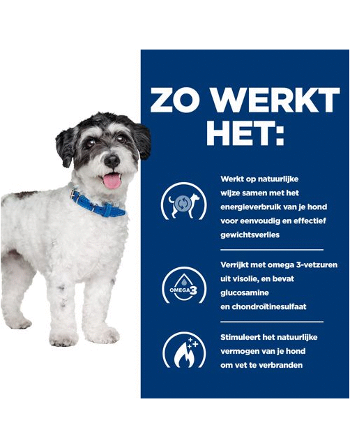 Hill's Prescription Diet J\/D Metabolic + Mobility Mini Weight Management Zak Kip - Hondenvoer