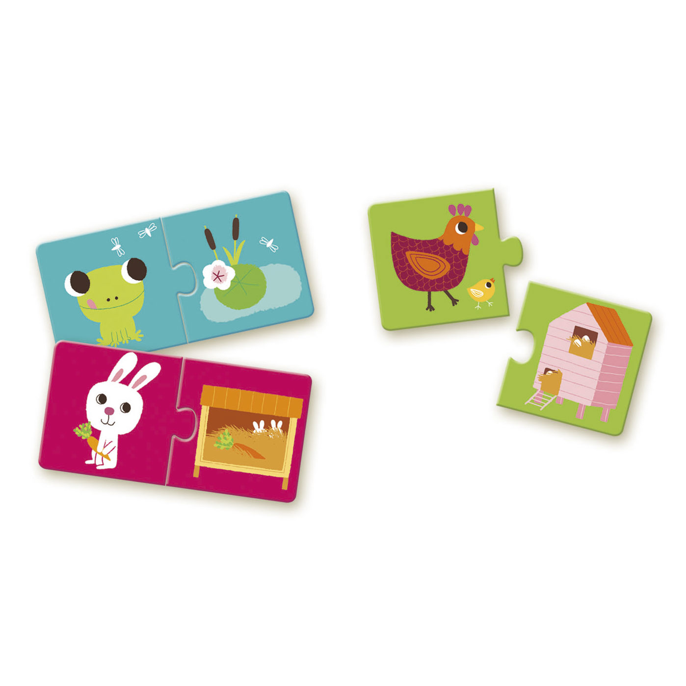 Djeco Legpuzzel Duo Leefgebied, 20st.