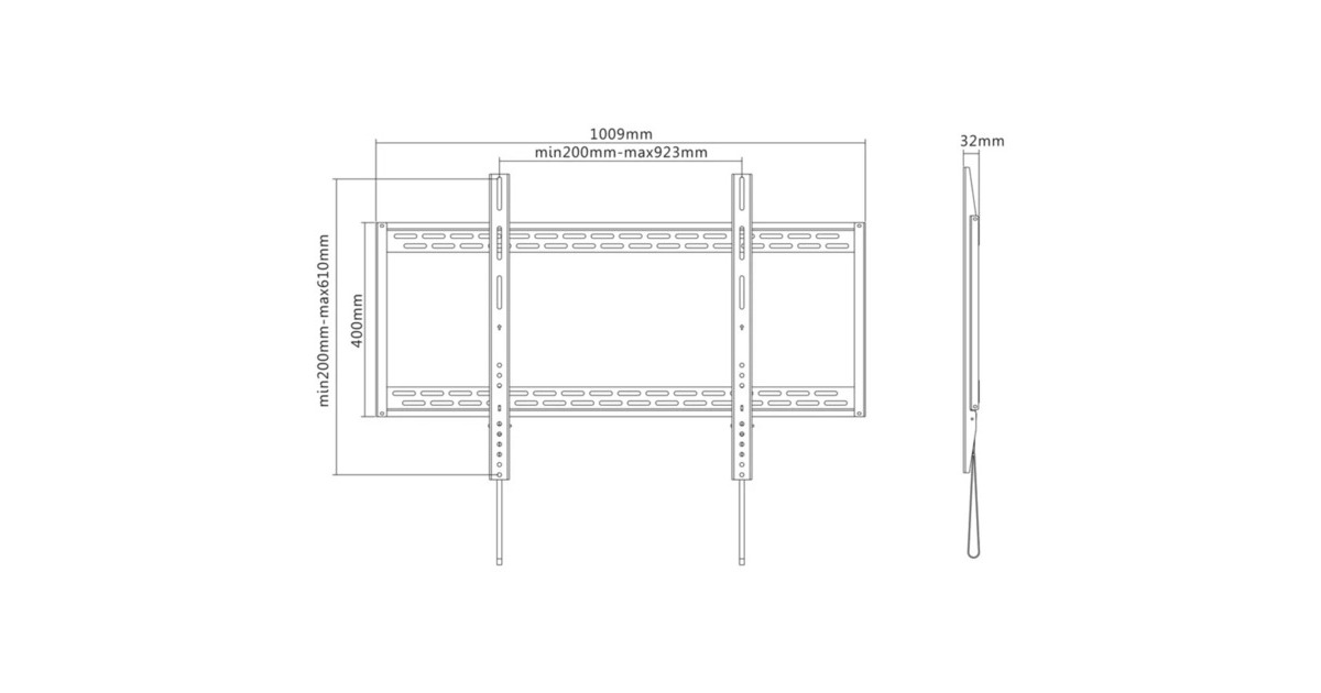 NeomountsLFD-W1000 tv wandsteun wandmontage   (Zwart)