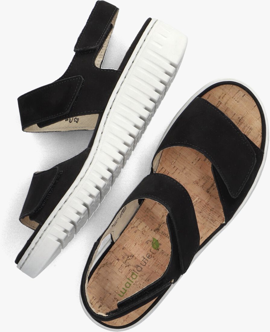 zwarte waldlaufer sandalen met hak 955001