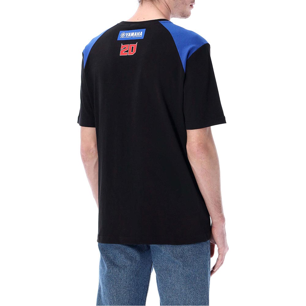 Fabio Quartararo - T-shirt Dual FQ20 Yamaha N°1 Noir / Bleu