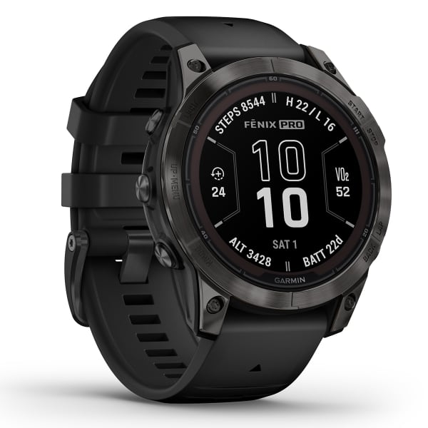 Montre cardio GPS GARMIN FENIX 7 PRO SAPPHIRE SOLAR SAPPHIRE SOLAR/CARBON GREY DLC/TITANE BLACK